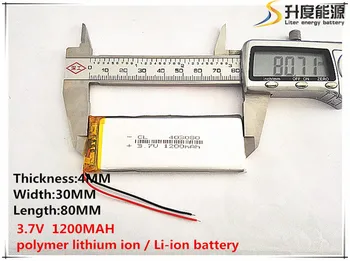 5шт [SD] 3,7 В, 1200 mah, [403080] Полимерна литиево-йонна / литиево-йонна батерия за ИГРАЧКИ, POWER BANK, GPS, mp3, mp4, мобилен телефон, динамика